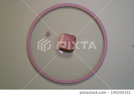Pink Circular Frame with Square Object and Ring 140200181