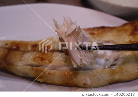 Grilled Fish with Flaky Texture on Chopsticks 140200218