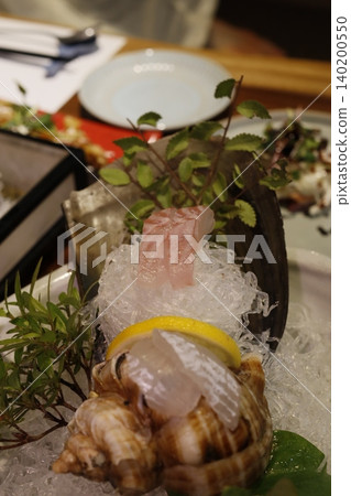 Fresh Seafood Platter with Lemon and Ice Fresh Seafood Platter with Lemon and Ice 140200550