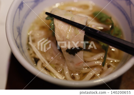 Noodle Soup with Chopsticks Close-up Noodle Soup with Chopsticks Close-up 140200655