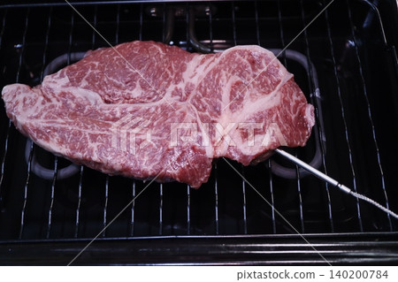 Grilled Steak with Thermometer Grilled Steak with Thermometer 140200784