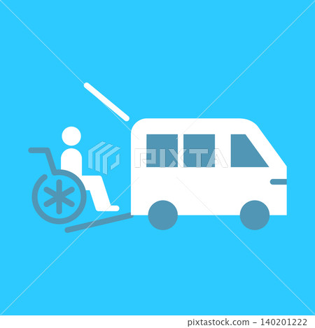 用於護理人員運輸車輛的簡單向量圖標 140201222