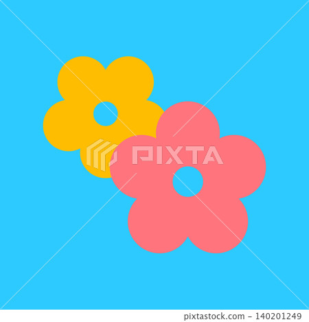 Simple vector icons of flowers Simple vector icons of flowers 140201249