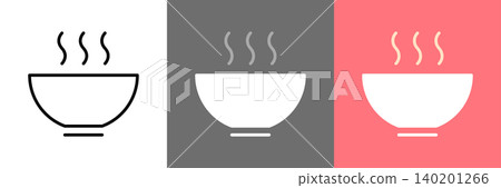 Simple vector icons of warm food Simple vector icons of warm food 140201266