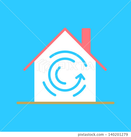 Simple vector icon for indoor ventilation 140201279