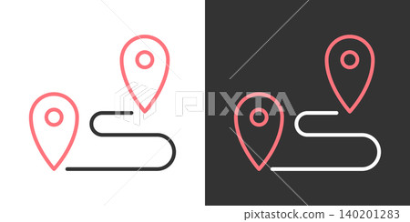用於地圖的簡單向量圖示。 用於地圖的簡單向量圖示。 140201283