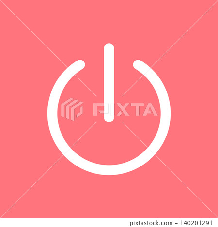 Simple vector icon for power switch 140201291