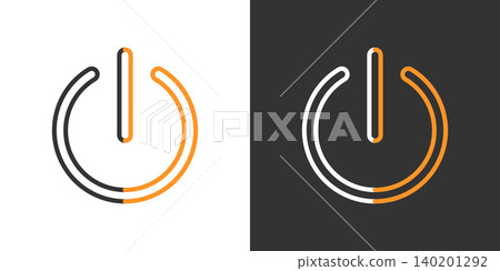 Simple vector icon for power switch Simple vector icon for power switch 140201292