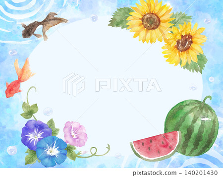 水彩夏日畫框 水彩夏日畫框 140201430