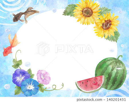 水彩夏日畫框 水彩夏日畫框 140201431