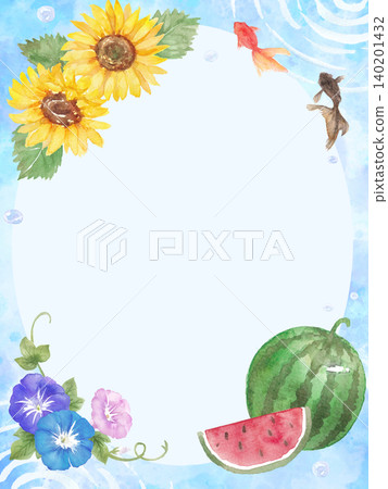 水彩夏日畫框 水彩夏日畫框 140201432
