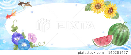 水彩夏日畫框 水彩夏日畫框 140201437