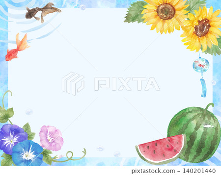水彩夏日畫框 水彩夏日畫框 140201440