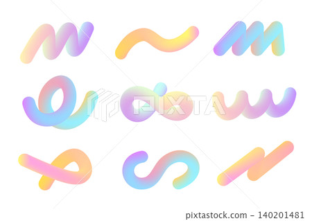 A set of gradient tubes in various shapes A set of gradient tubes in various shapes 140201481