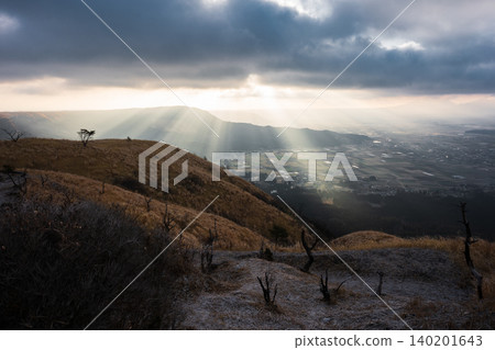 The townscape of Aso illuminated by lights The townscape of Aso illuminated by lights 140201643