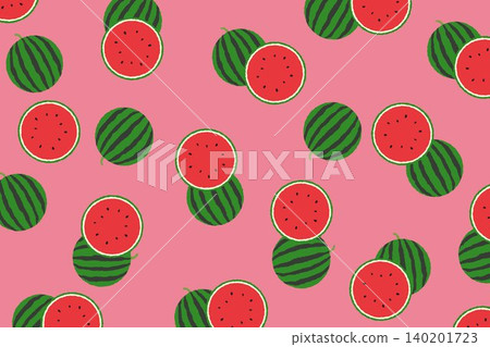 Cute watermelon background illustration (pink) 140201723