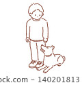 Dog training (line drawing) 140201813