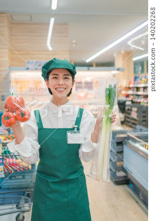 supermarket, salesperson, shop assistant 140202268