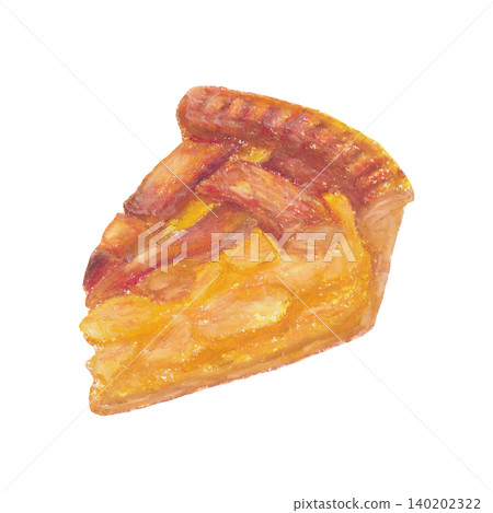Apple pie oil pastel painting Apple pie oil pastel painting 140202322