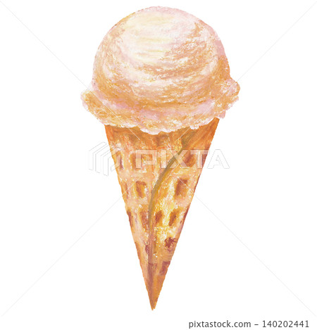 Vanilla ice cream oil pastel painting Vanilla ice cream oil pastel painting 140202441