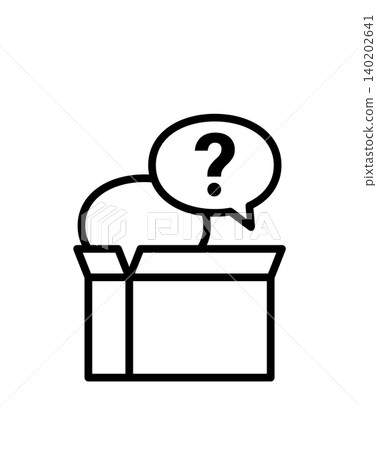 Simple question box icon for anonymous question communication. Simple question box icon for anonymous question communication. 140202641
