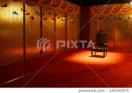 Antique Chair in the home rural village India Antique Chair in the home rural village India 140202875