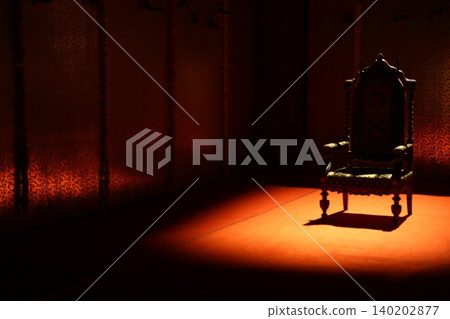 Antique Chair in the home rural village India Antique Chair in the home rural village India 140202877