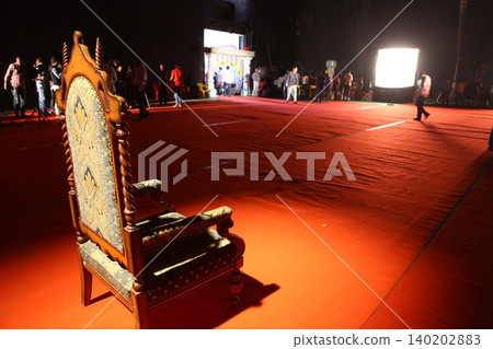Antique Chair in the home rural village India Antique Chair in the home rural village India 140202883
