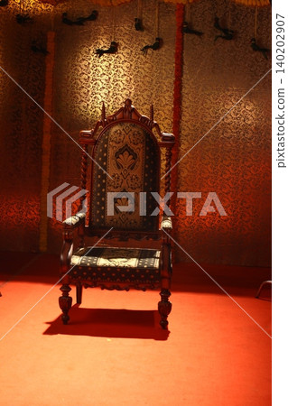 Antique Chair in the home rural village India 140202907