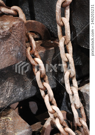 Rusted Metal Chain Rusted Metal Chain 140203231