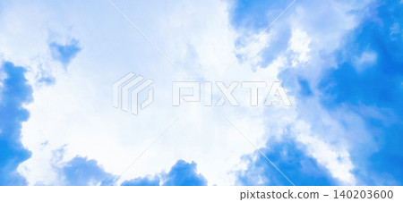 Natural Blue Sky with White Cumulus Clouds Natural Blue Sky with White Cumulus Clouds 140203600