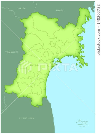 「宮城縣」-日本三維地圖系列。 (包含鄰近的縣、市、鎮,並附有英文翻譯)日本宮城縣 「宮城縣」-日本三維地圖系列。 (包含鄰近的縣、市、鎮,並附有英文翻譯)日本宮城縣 140203788