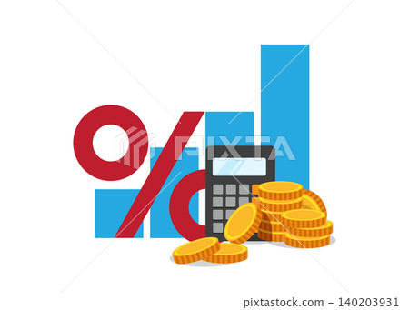 Financial Growth and Interest Rate Concept Stock Illustration Financial Growth and Interest Rate Concept Stock Illustration 140203931