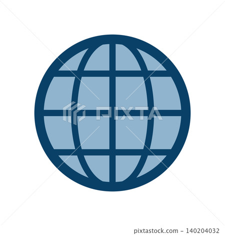 A simple icon of the globe in a global image. A simple icon of the globe in a global image. 140204032