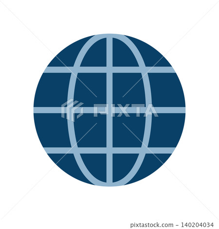 A simple icon of the globe in a global image. A simple icon of the globe in a global image. 140204034