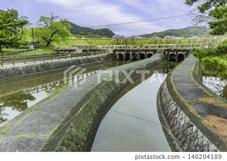 岡山縣倉敷市,南水道/備前水道,坂津公園,南水閘,南水道分配閘 岡山縣倉敷市,南水道/備前水道,坂津公園,南水閘,南水道分配閘 140204189