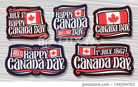 Vector logos for Canada Day 140204703