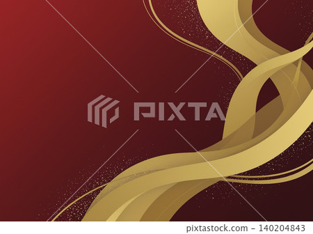 A luxurious background material featuring a deep crimson gradient overlaid with matte gold waves. A luxurious background material featuring a deep crimson gradient overlaid with matte gold waves. 140204843