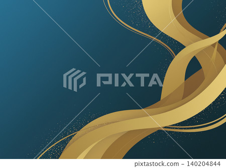 A luxurious background image featuring a blue gradient overlaid with matte gold waves. A luxurious background image featuring a blue gradient overlaid with matte gold waves. 140204844