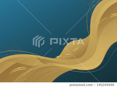 A luxurious background image featuring a blue gradient overlaid with matte gold waves. A luxurious background image featuring a blue gradient overlaid with matte gold waves. 140204846
