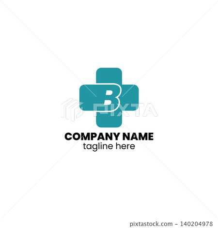 letter B medical logo design vector letter B medical logo design vector 140204978