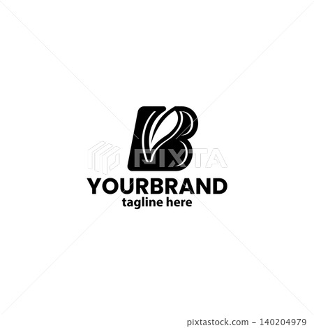 letter B leaf logo design vector letter B leaf logo design vector 140204979