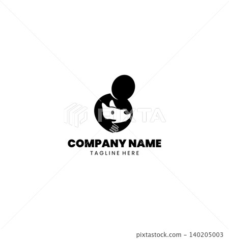 dog hug logo Design vector dog hug logo Design vector 140205003