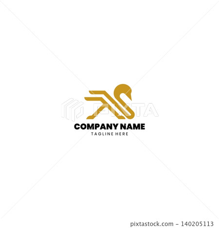 modern swan logo design vector 140205113