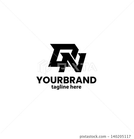 Modern monogram letter DN logo design vector Modern monogram letter DN logo design vector 140205117