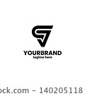 Modern monogram letter CJ logo design vector 140205118