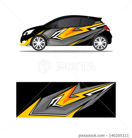 Minimalist sports racing design stickers for cars, modern abstract graphic background. Minimalist sports racing design stickers for cars, modern abstract graphic background. 140205121