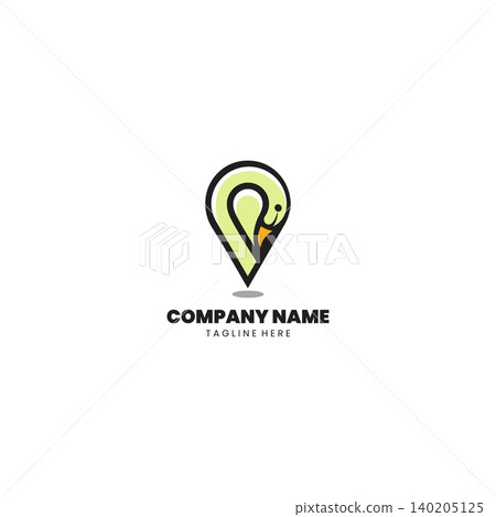 location duck logo Design vector location duck logo Design vector 140205125