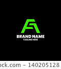letter FA logo design vector 140205128
