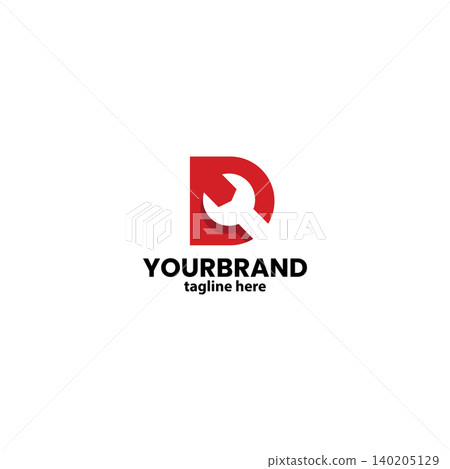 letter D wrench logo design vector letter D wrench logo design vector 140205129